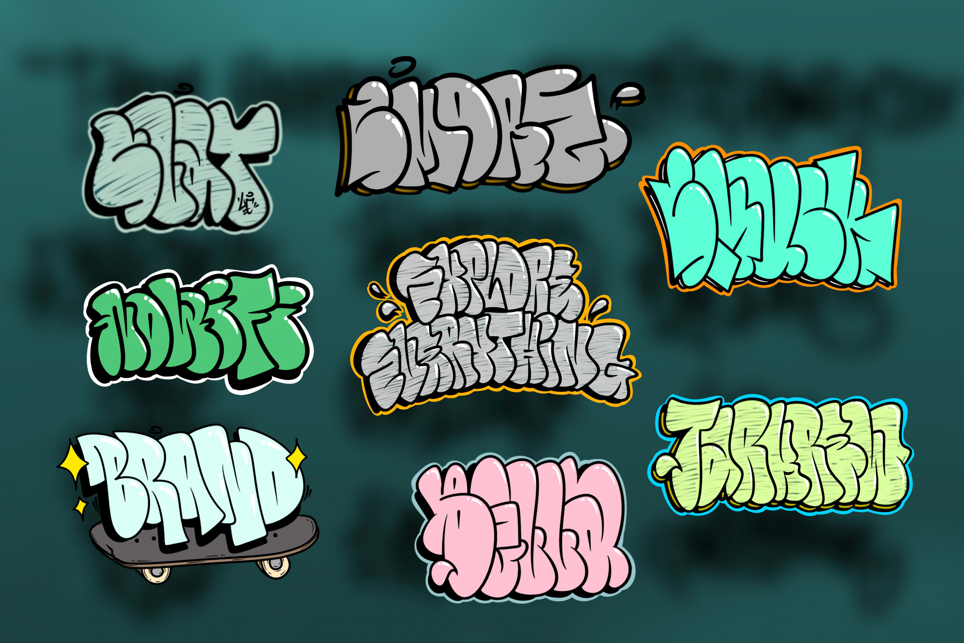 create graffiti lettering and throwie