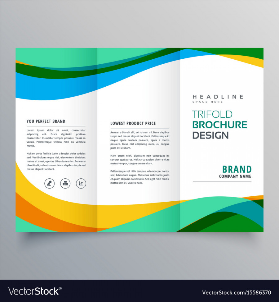 Creative trifold business brochure design template