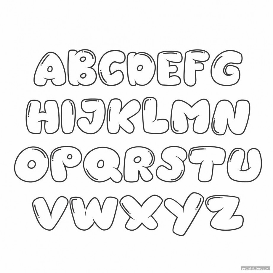 cute block letter font alphabet template - printabler