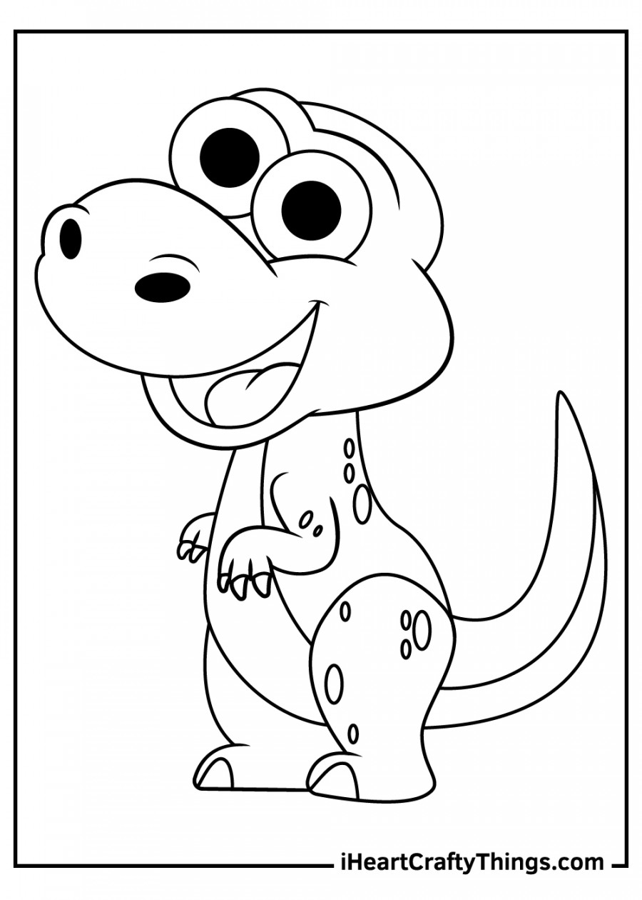 Cute Dinosaurs Coloring Pages (% Free Printables)