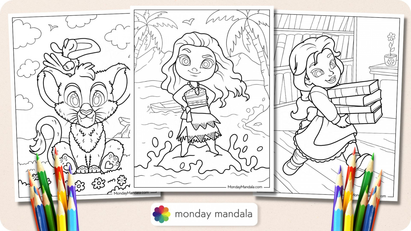 Cute Disney Coloring Pages (Free PDF Printables)