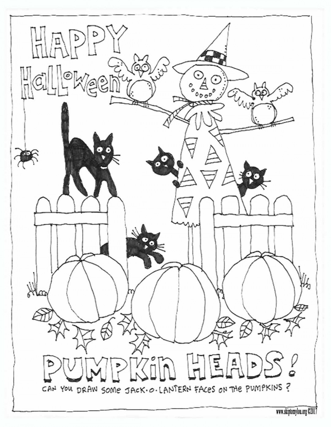 Cute Halloween Coloring Pages to print and color!  Cute halloween