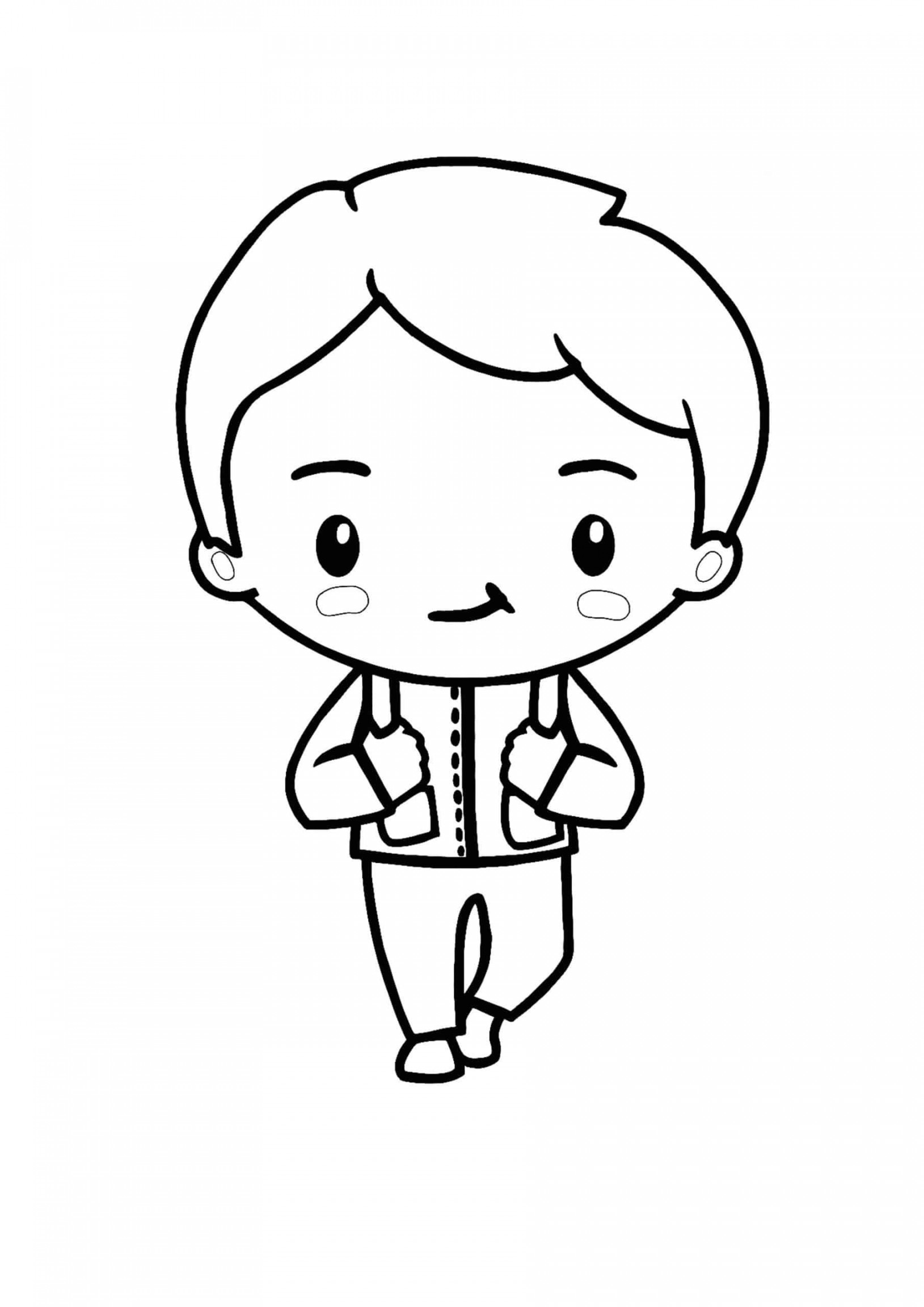 Cute Kawaii Boy coloring page  Coloring pages, Kawaii, Coloring