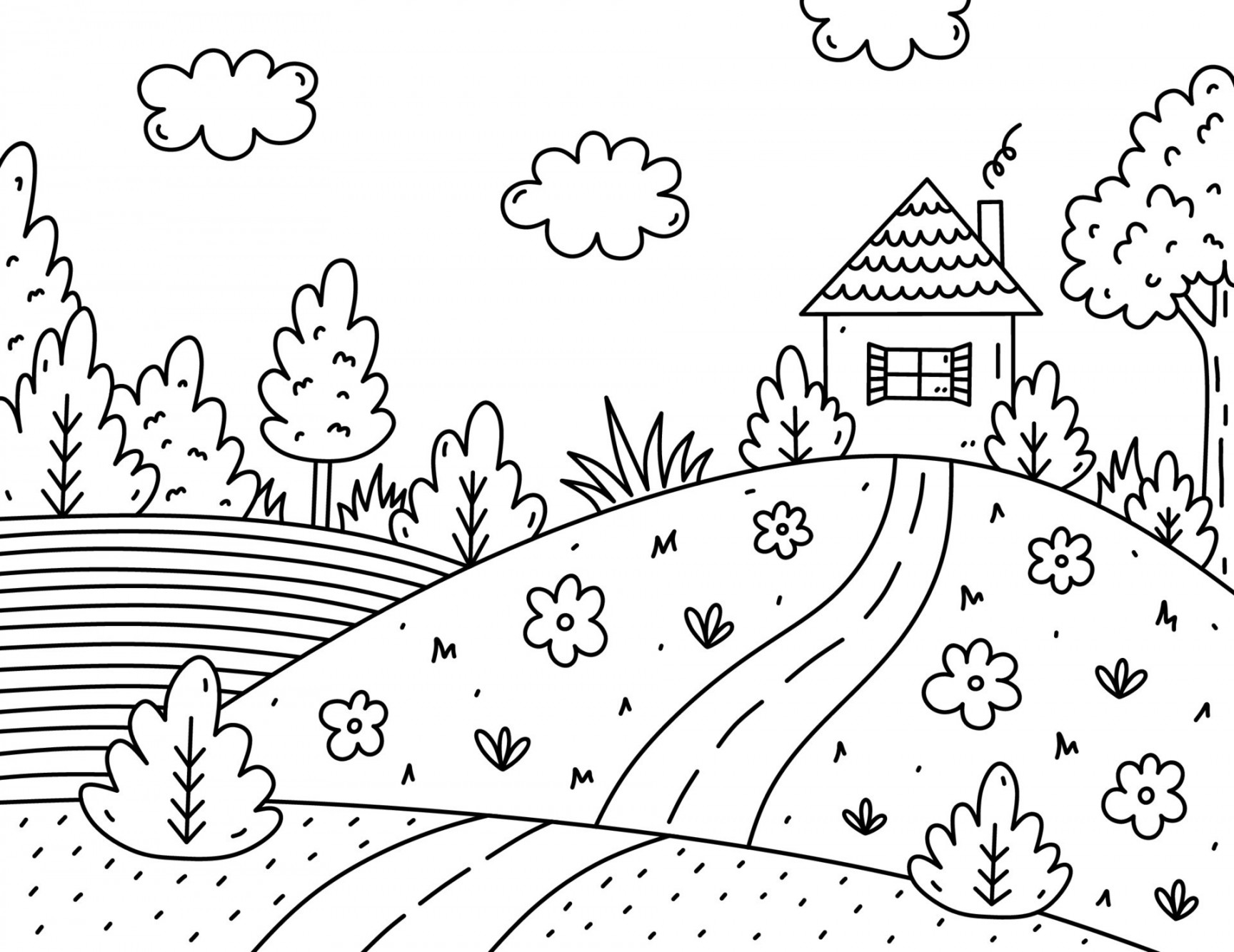 Cute kids coloring page