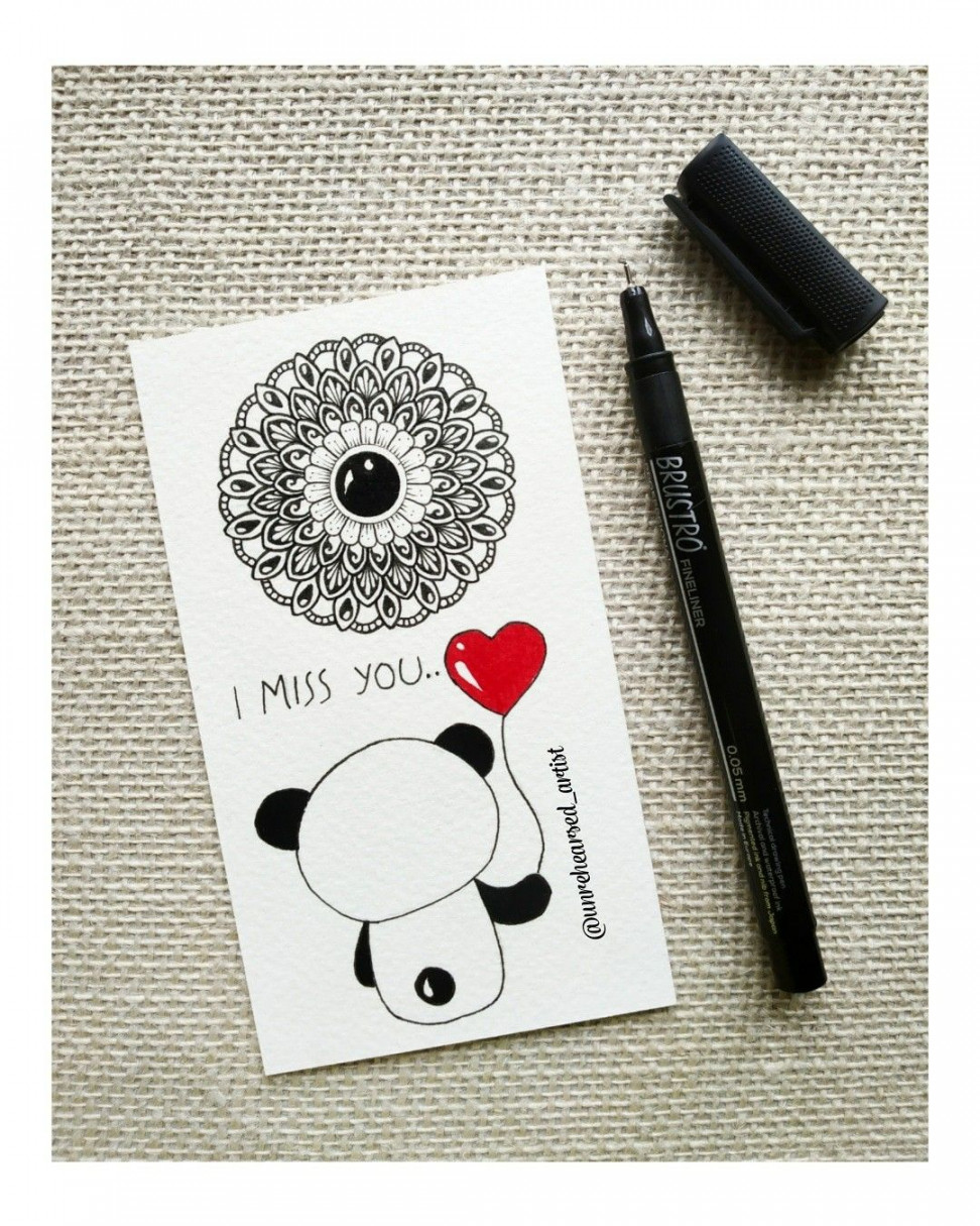 Cute panda illustration with mandala  Easy mandala drawing, Book