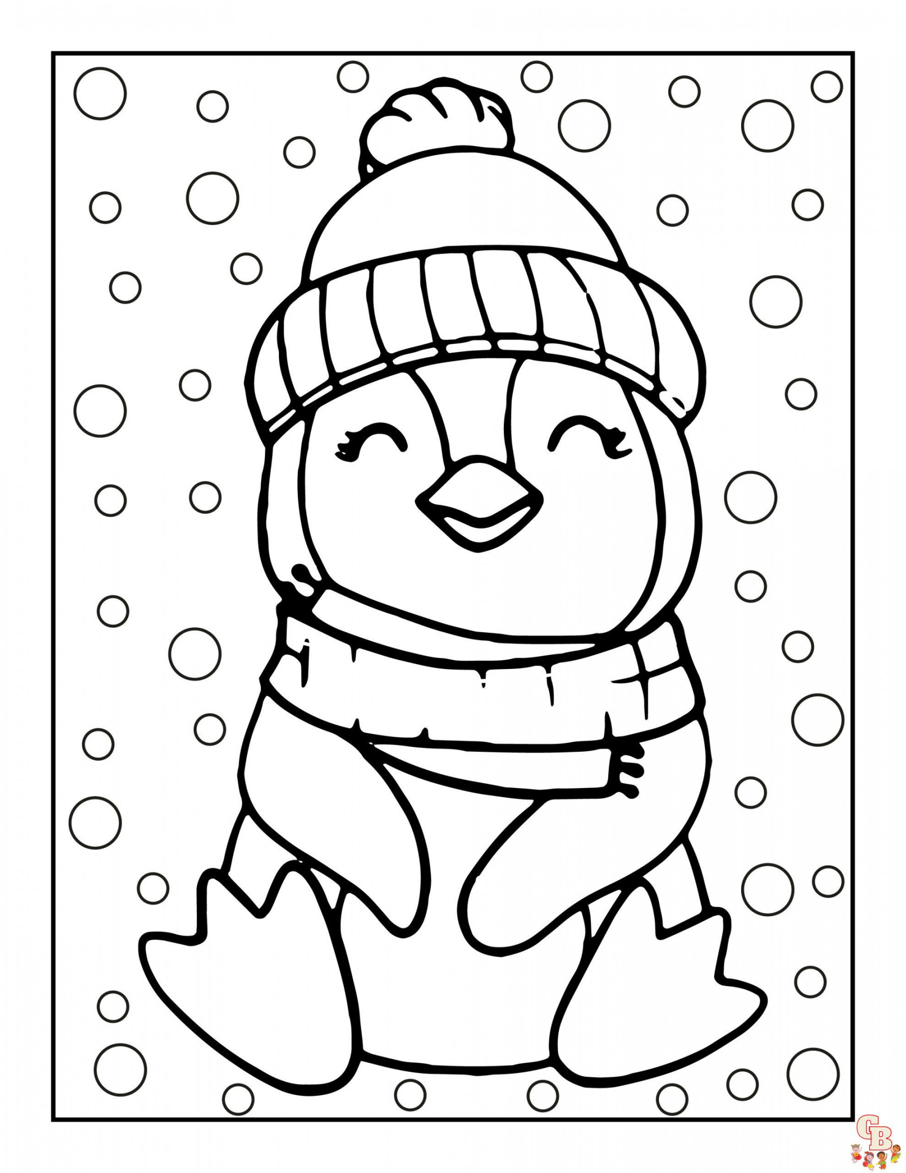 Cute Winter Coloring Pages: Printable and Free Coloring for Kids