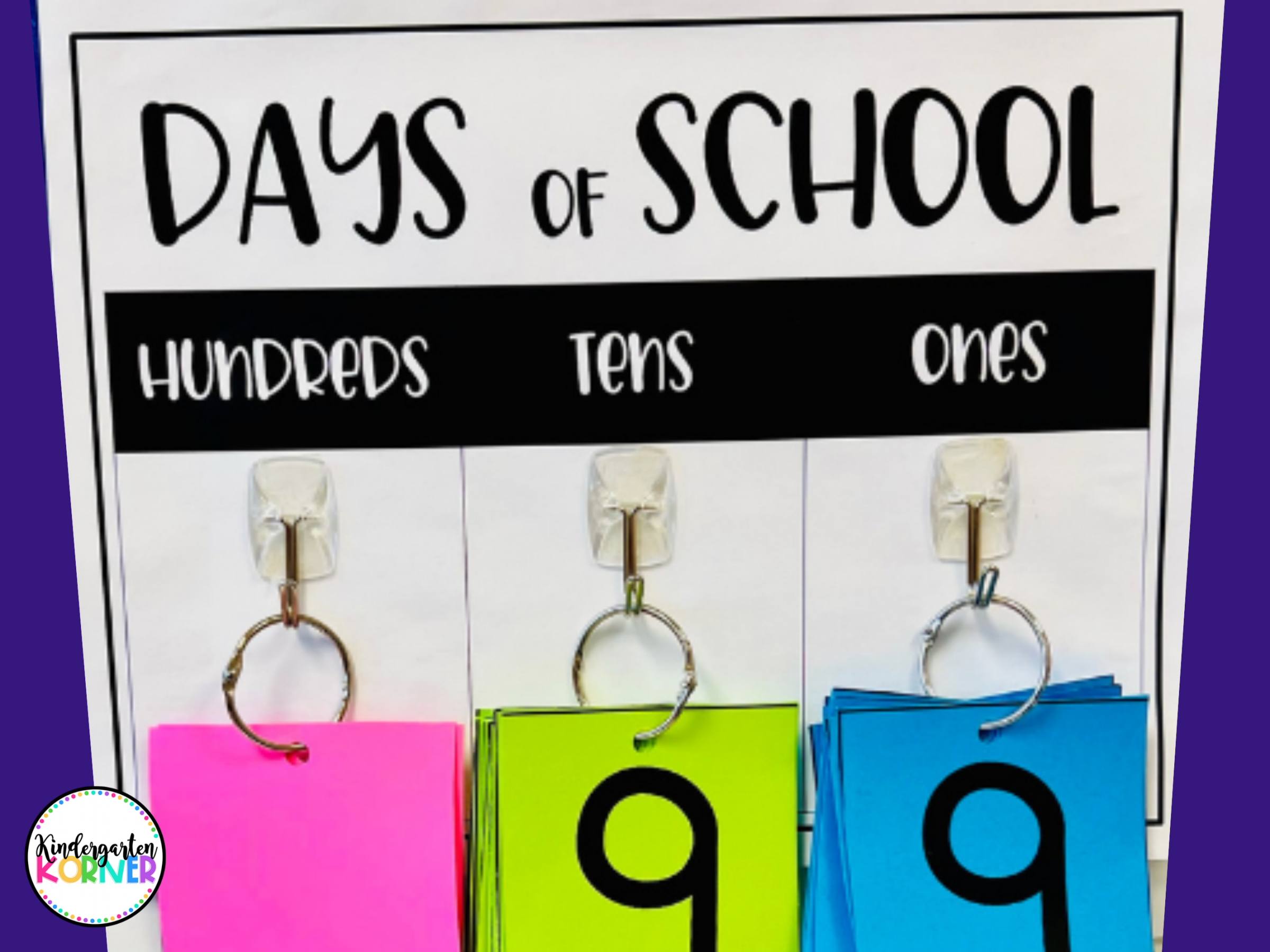 Days of School Place Value Poster  Calendar Math  Kindergarten, st Grade  Math