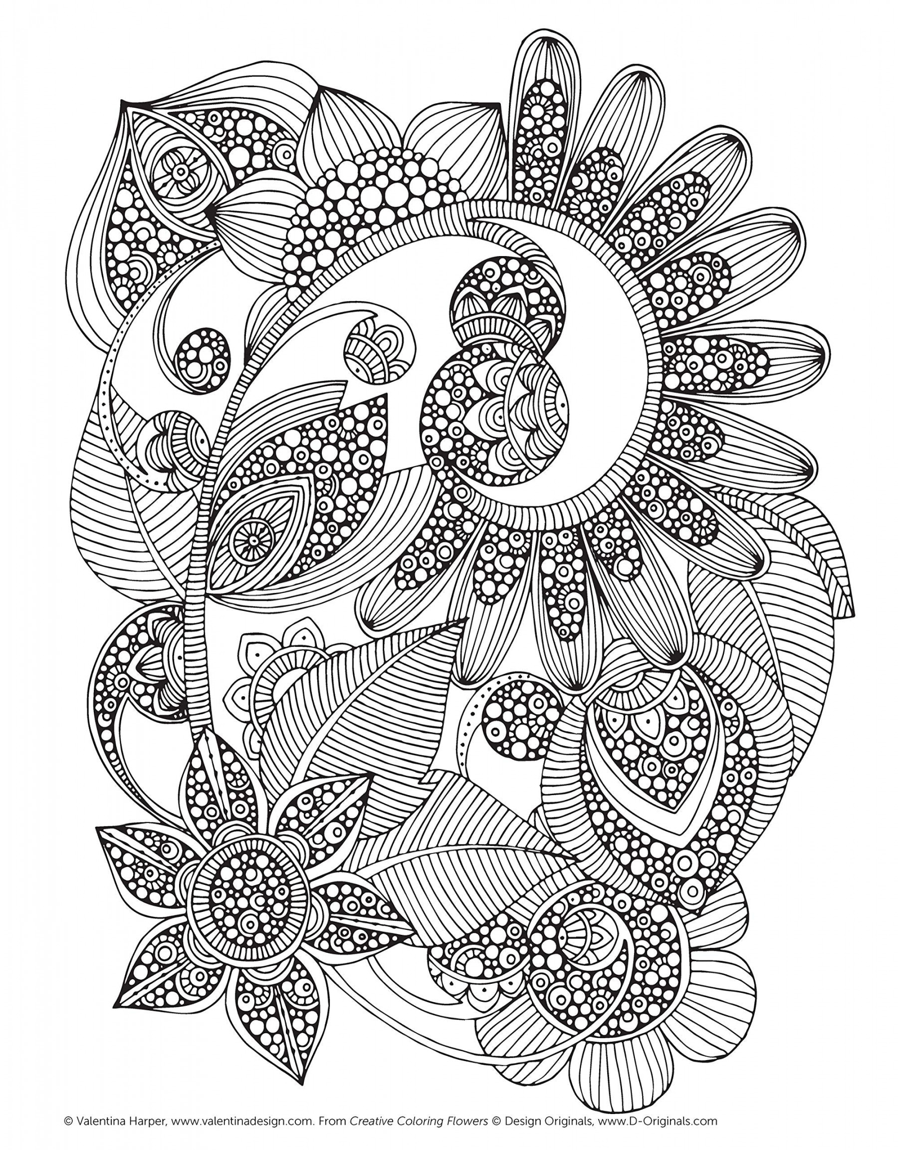 Design Originals Colouring Book - Creative Coloring Flowers