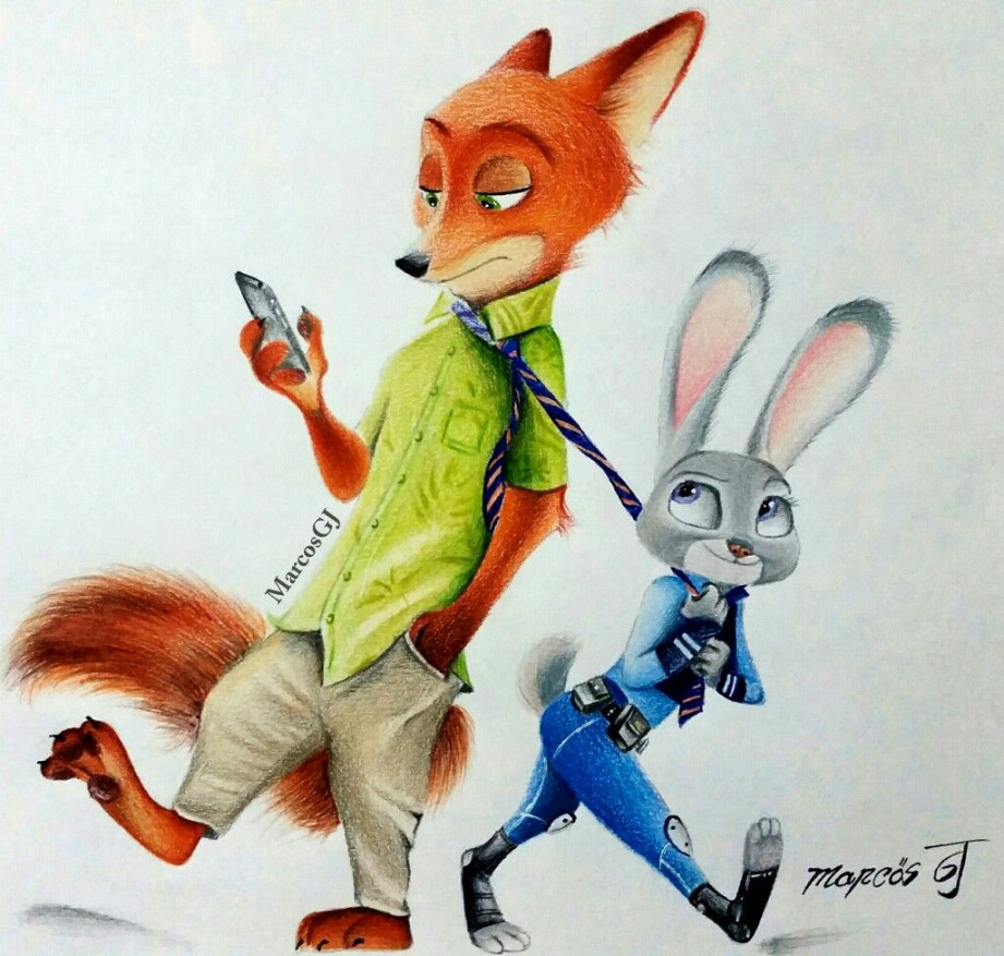 Dibujo a lapiz Zootopia - Drawing pencil Zootopia  Drawings