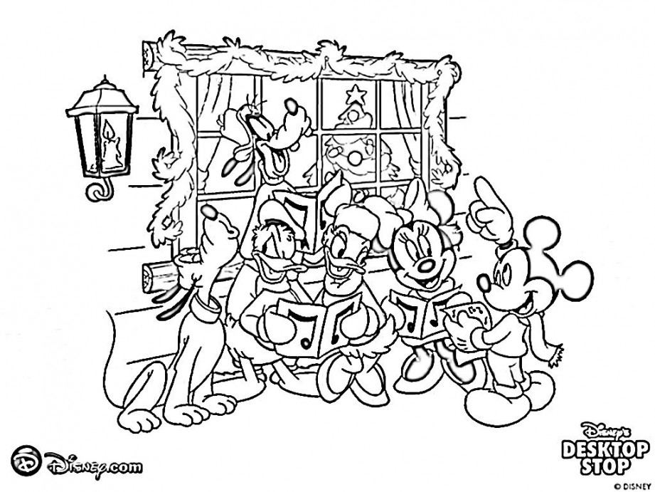 Disney Christmas Coloring Pages, Disney Cartoon Xmas Printables