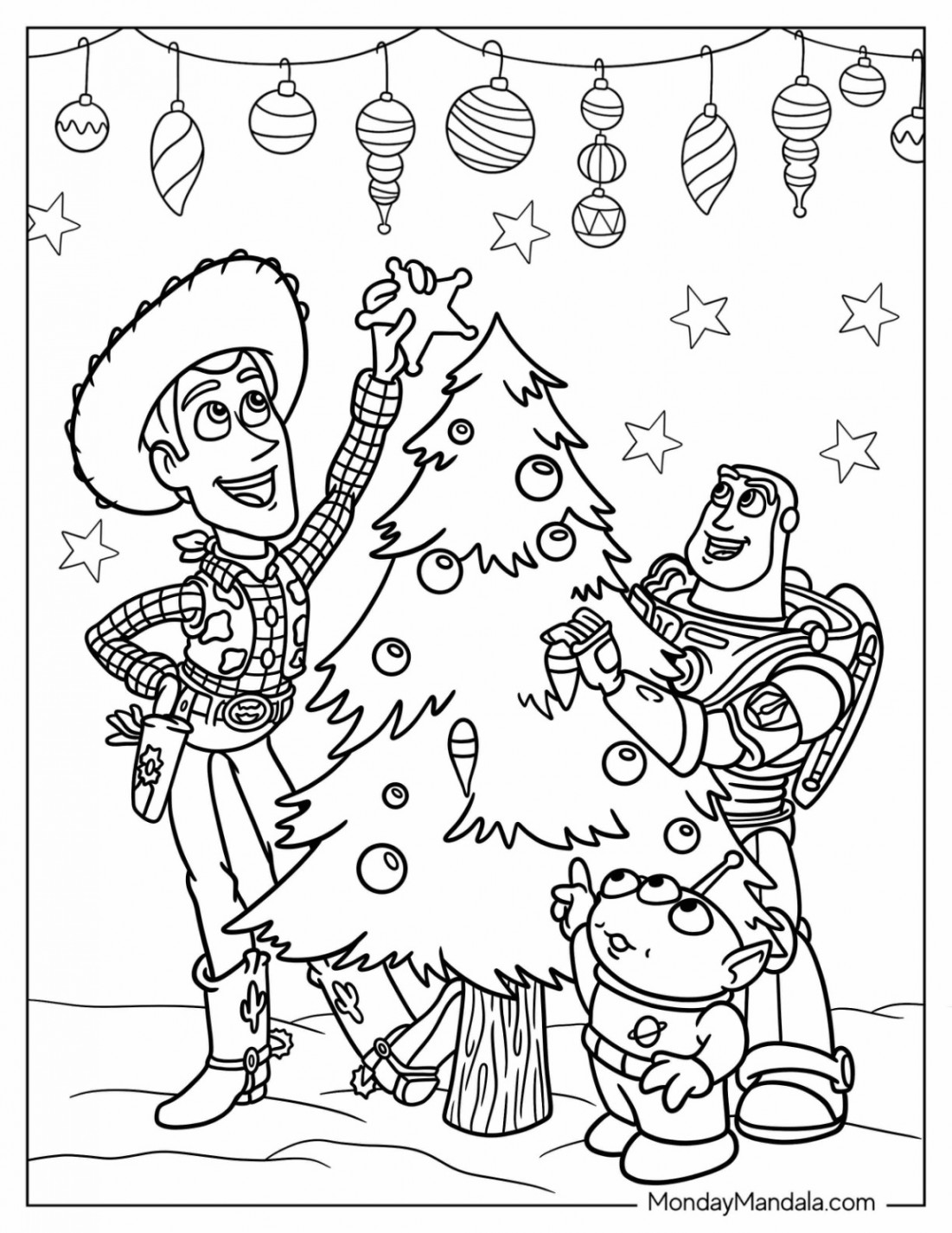 Disney Christmas Coloring Pages (Free PDF Printables)