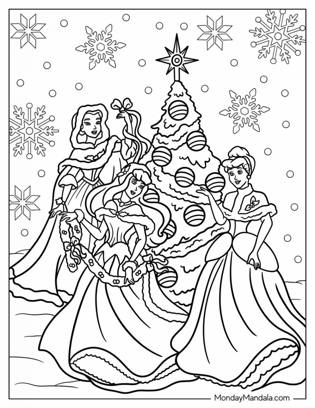 Disney Christmas Coloring Pages (Free PDF Printables)