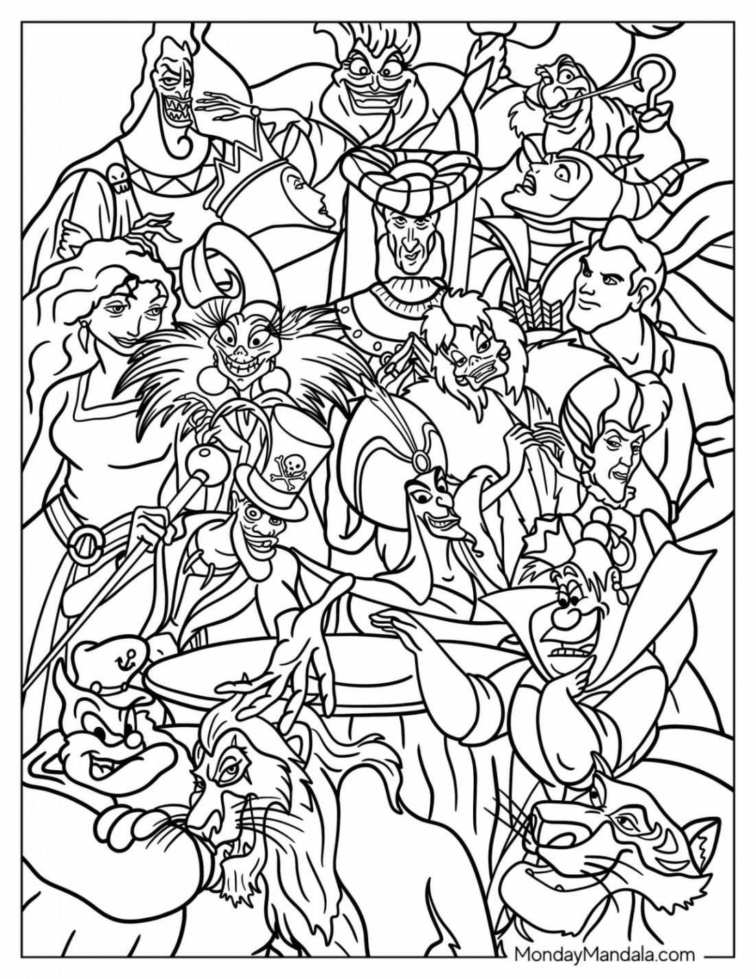 Disney Coloring Pages For Adults (Free PDF Printables)