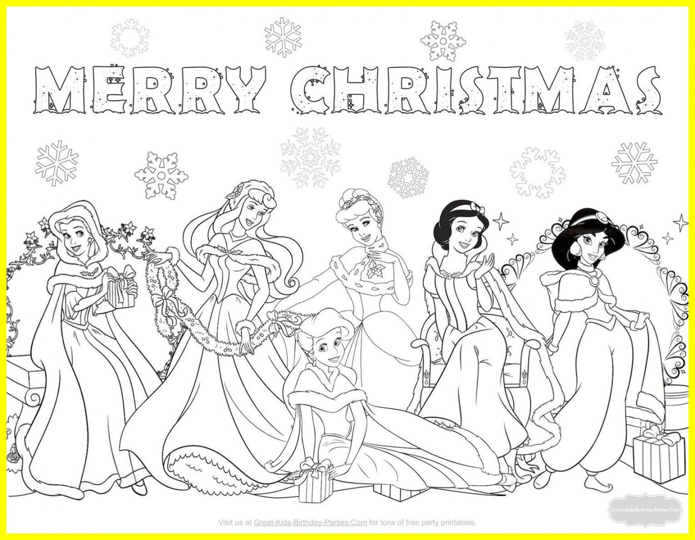 Disney Princess Holiday Coloring Pages – Through the thousand