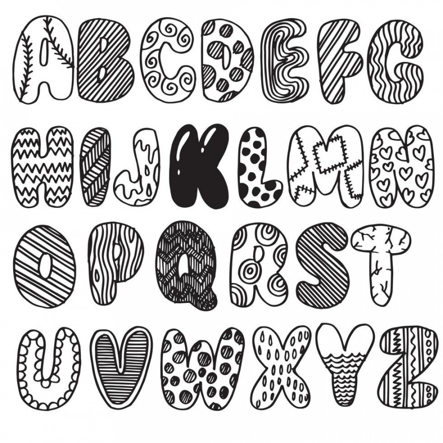 Doodle Alphabet Vector Art, Icons, and Graphics for Free Download