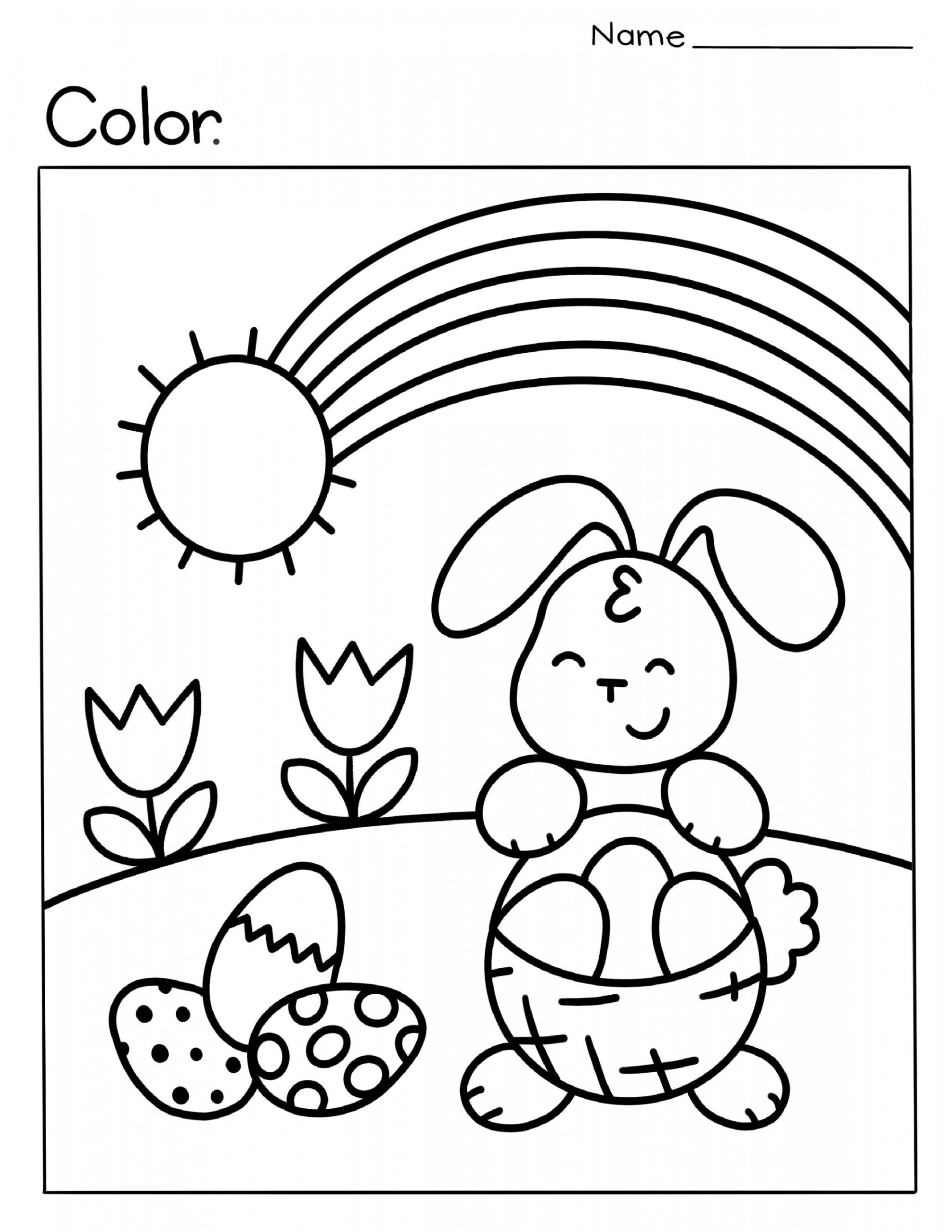 Easter/spring Coloring Page - Etsy