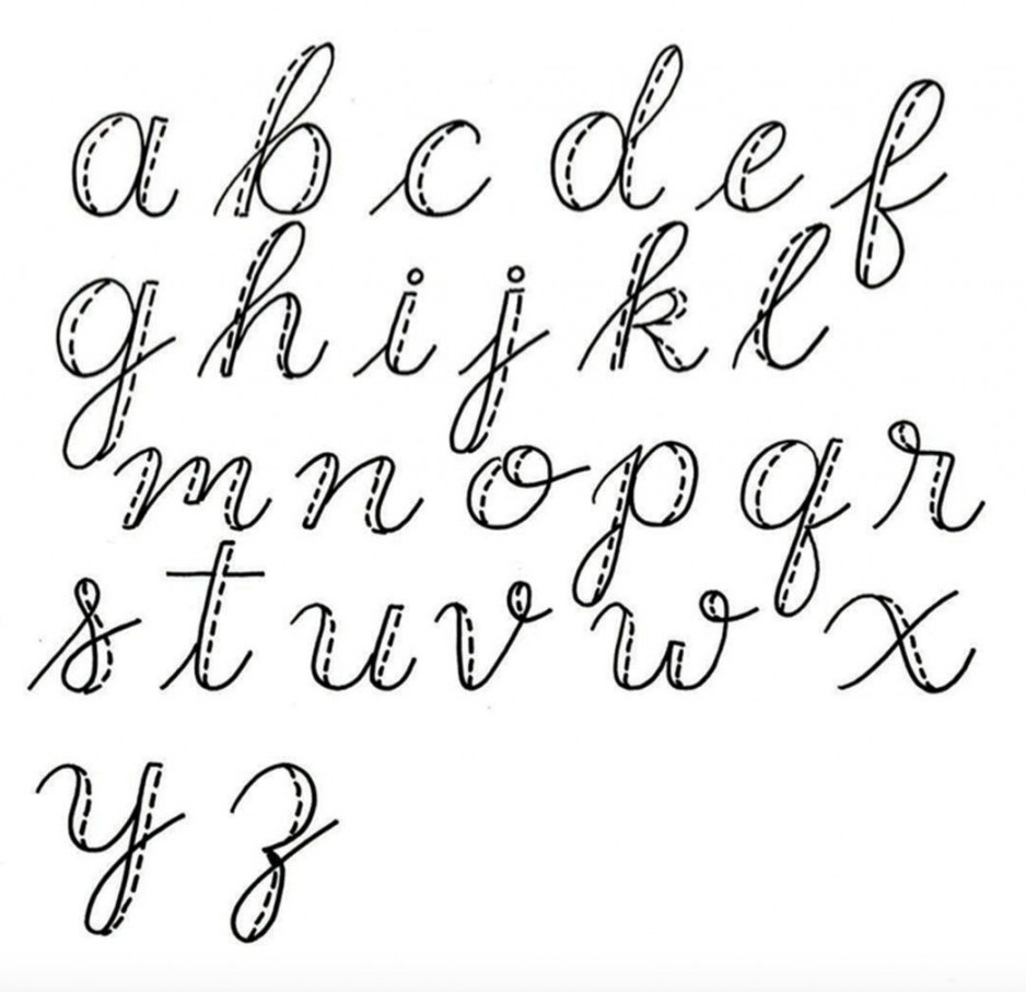 easy calligraphy  Faux calligraphy alphabet, Hand lettering