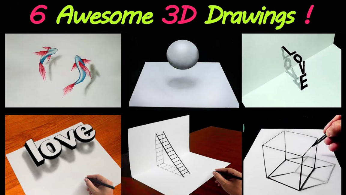 Easy D Drawing Tutorial ! 😱 Easy D illusion Drawing tutorials