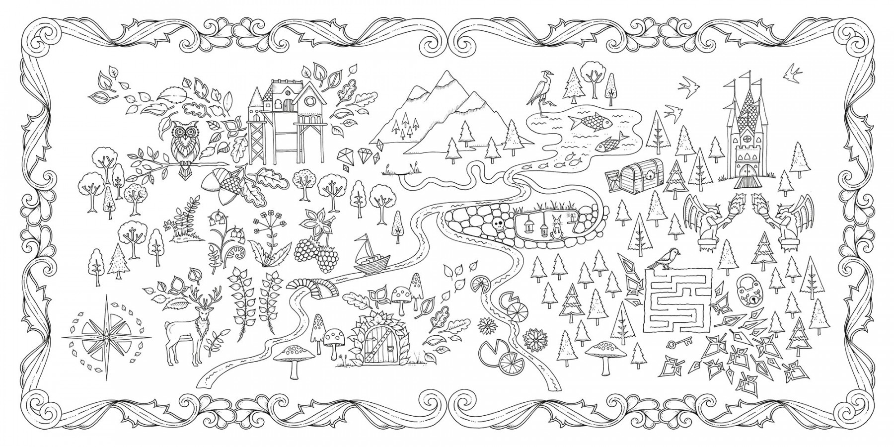 Enchanted Forest: An Inky Quest and Coloring Book - AZ Science