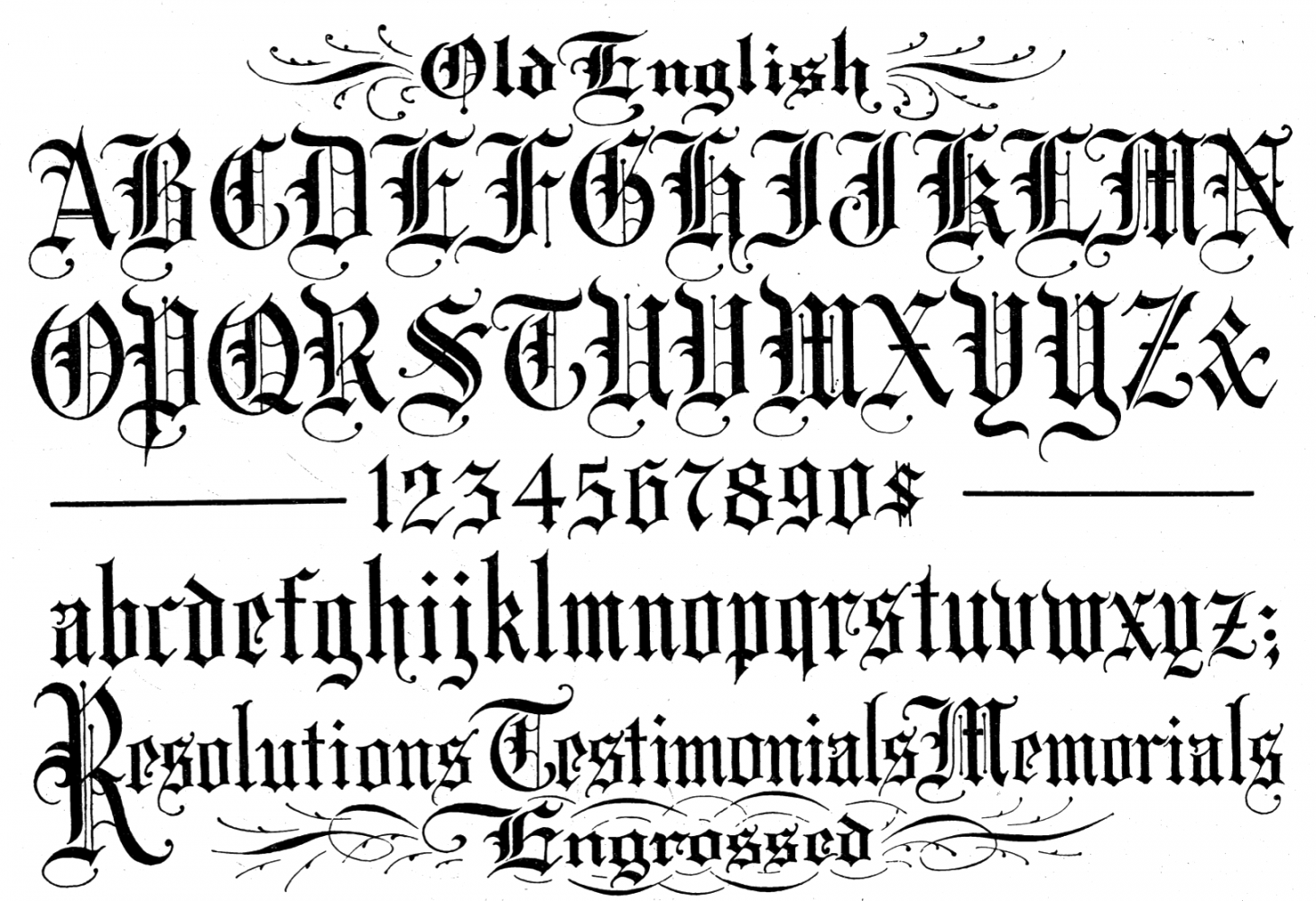 English calligraphy font, Lettering fonts, Old english alphabet