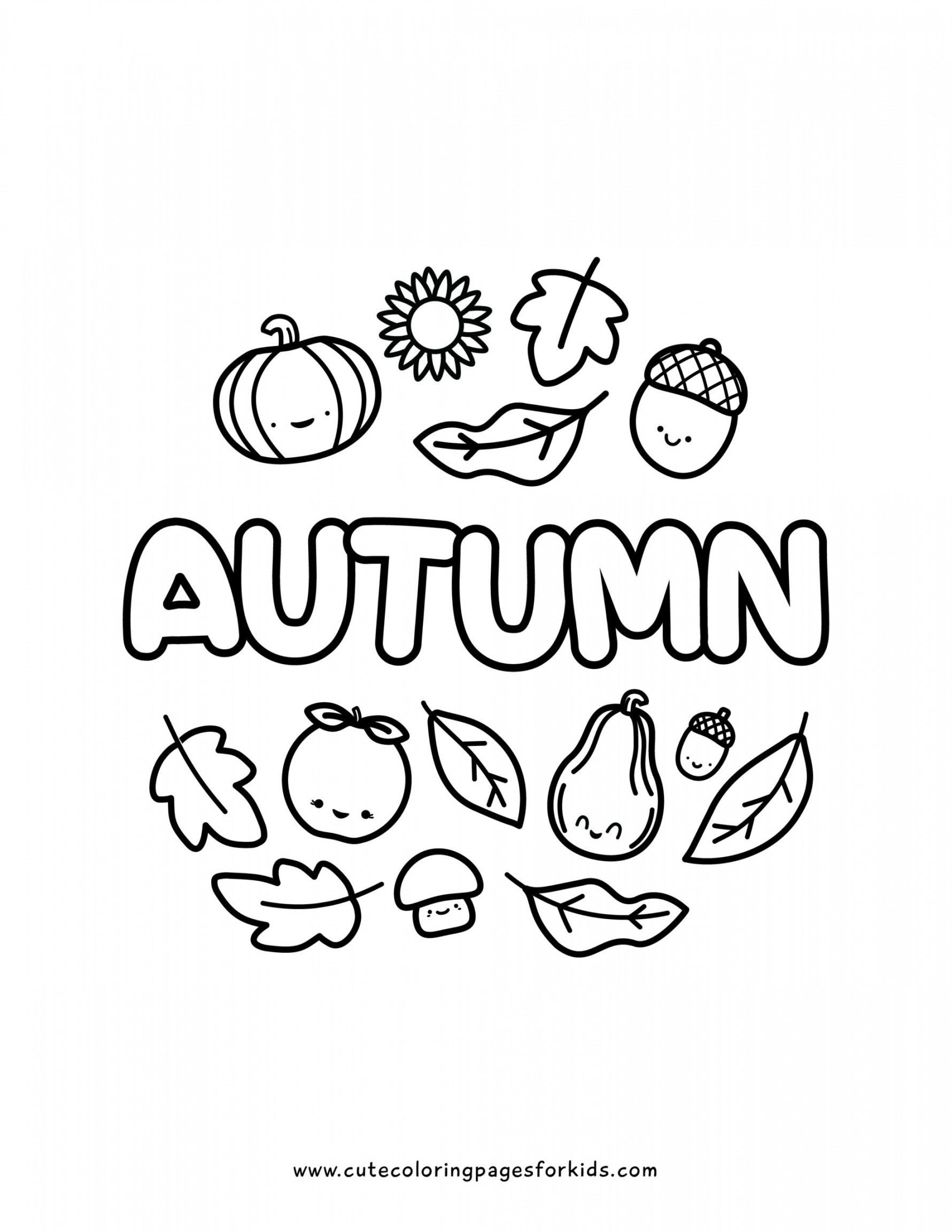 Fall Coloring Pages - Cute Coloring Pages For Kids