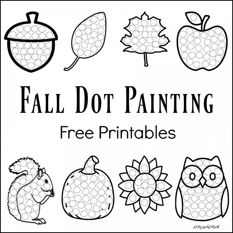 Fall Dot Painting Free Printables - The Resourceful Mama