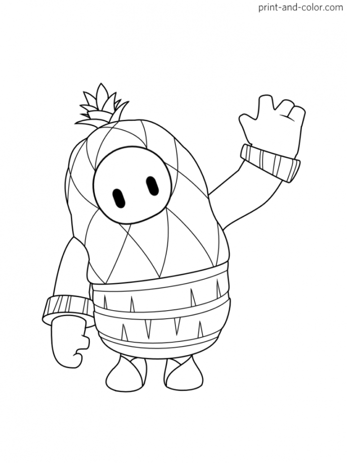 Fall guys coloring pages  Print and Color