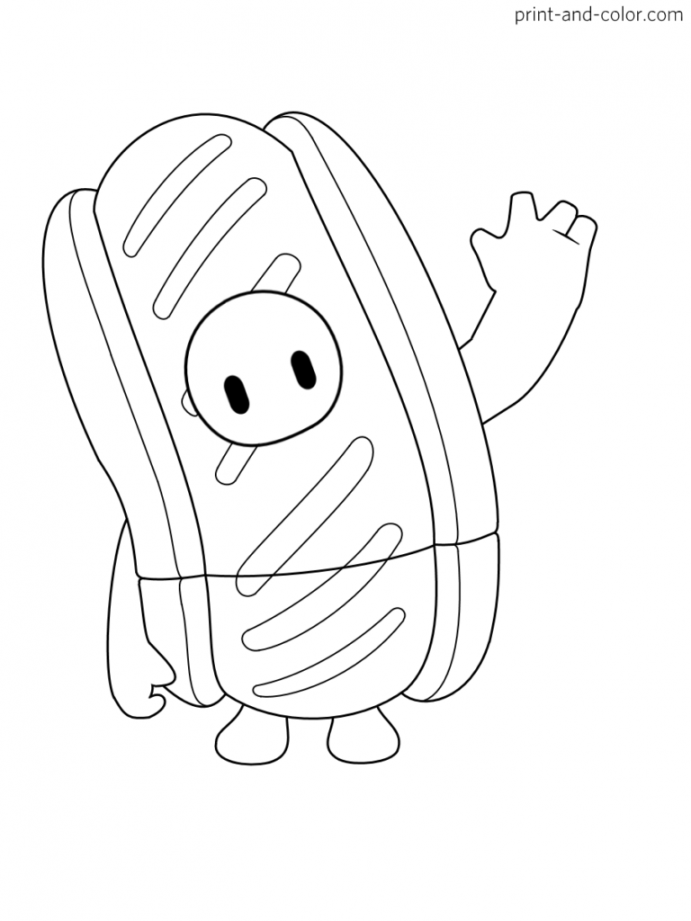 Fall guys coloring pages  Print and Color