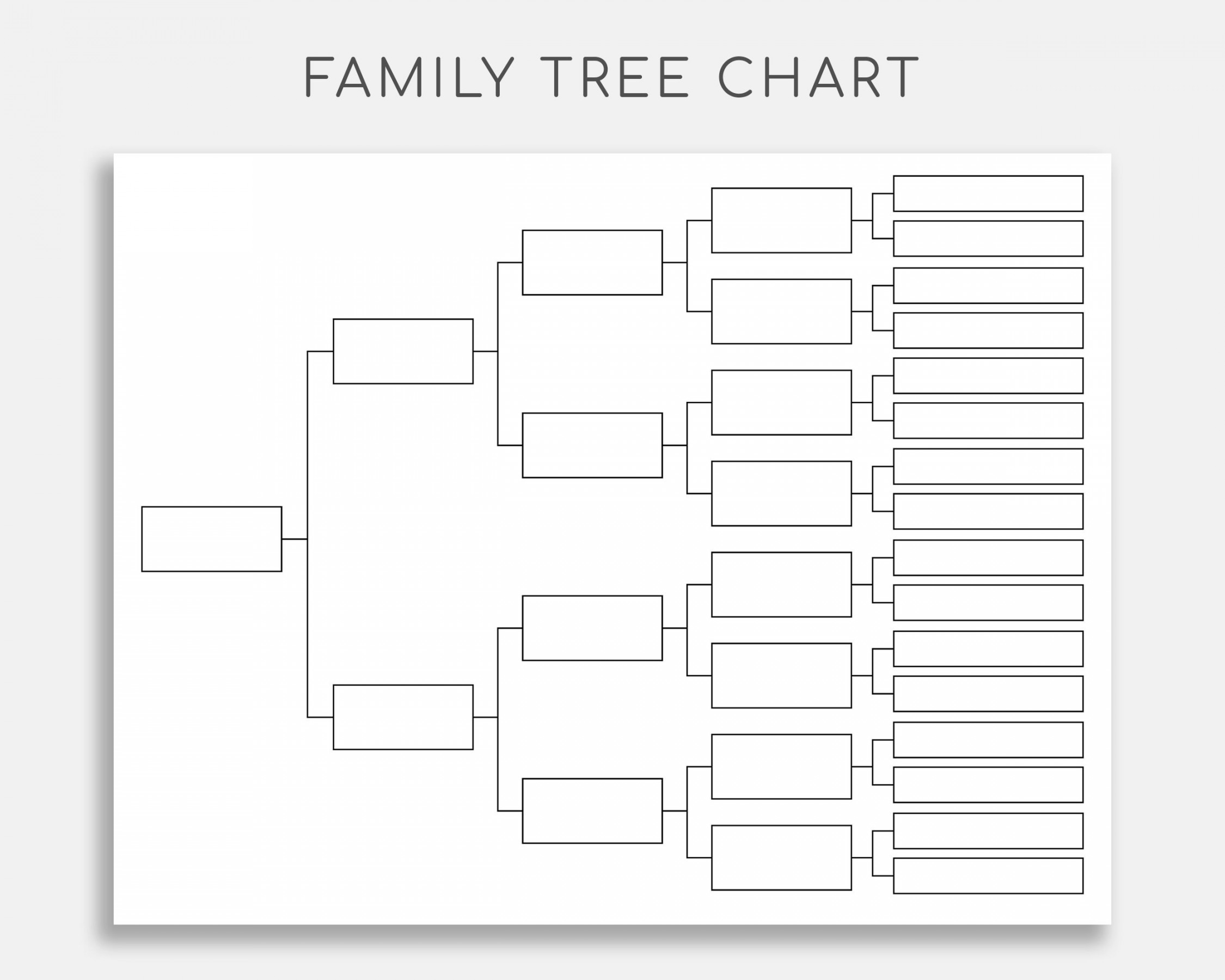 Family Tree Chart. Pedigree Chart. Genealogy Template