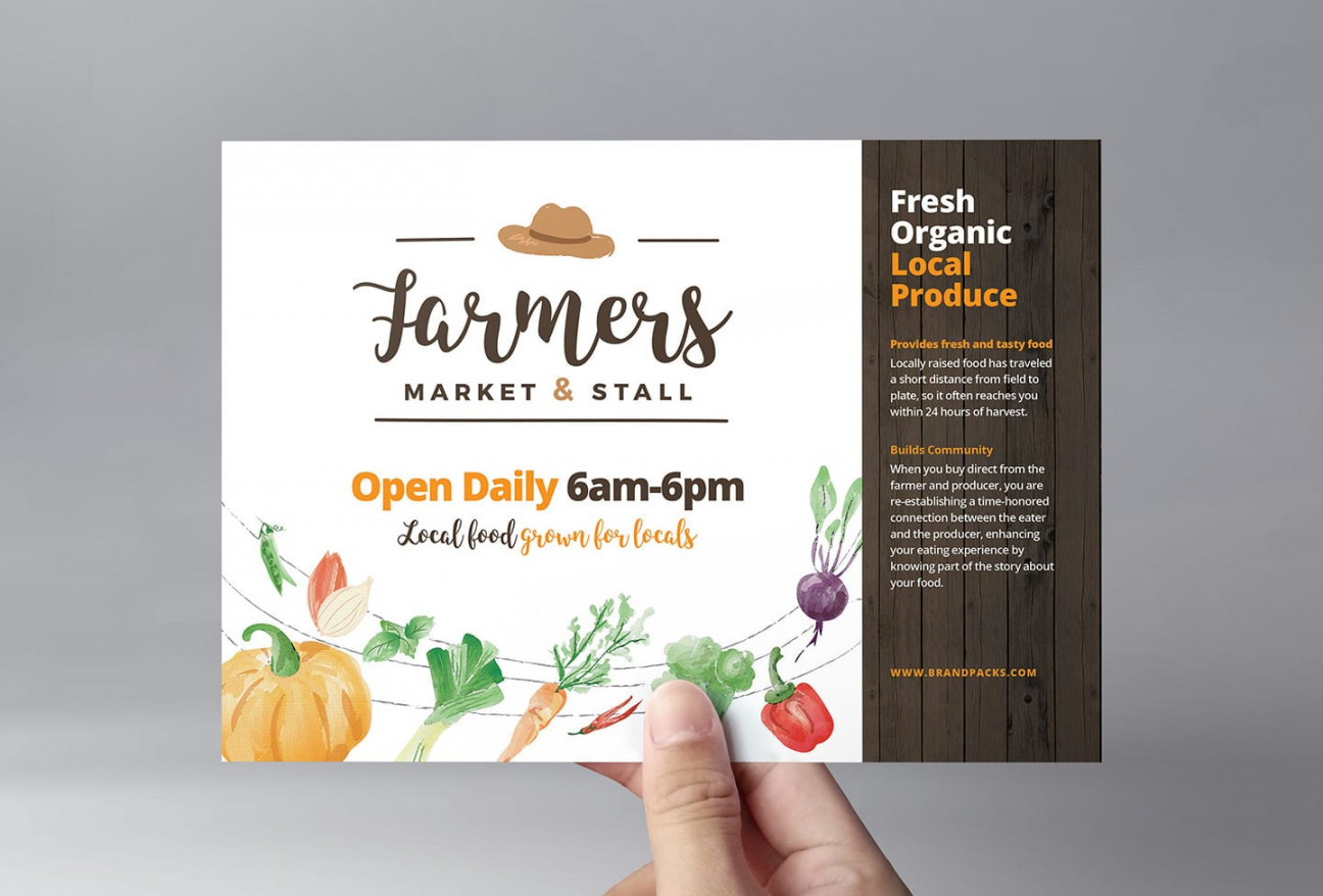 Farmers Market Flyer Template in PSD, Ai & Vector - BrandPacks