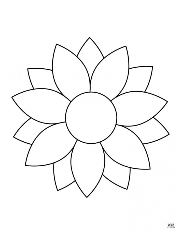 Flower Coloring Pages -  FREE Printable Pages  Printabulls