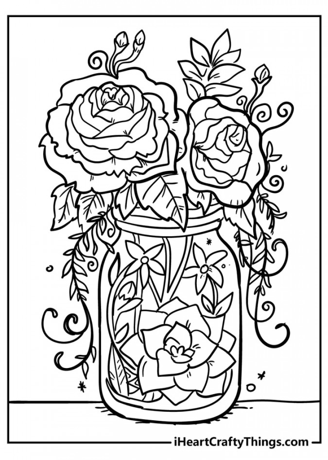 Flower Coloring Pages (% Free Printables)