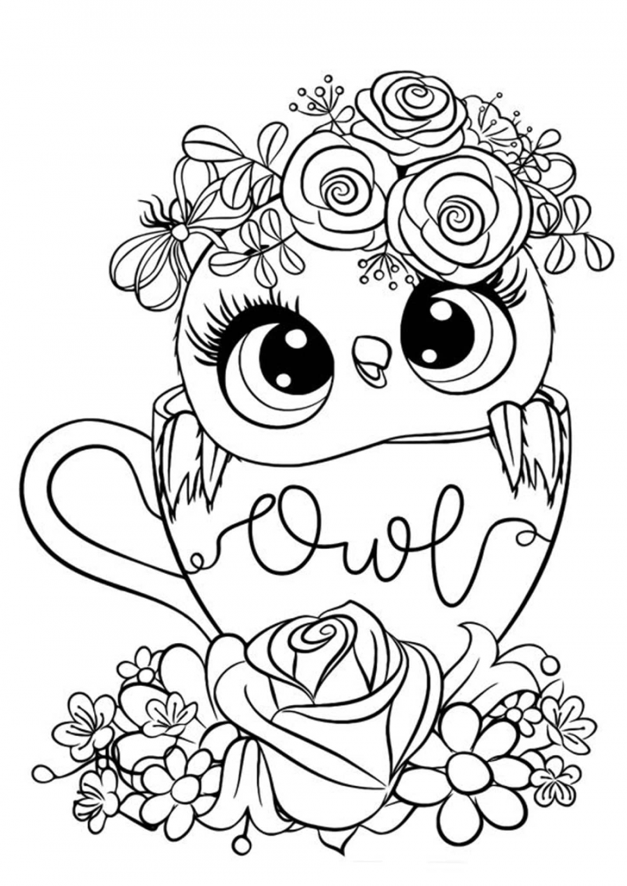 Free & Easy To Print Owl Coloring Pages  Owl coloring pages