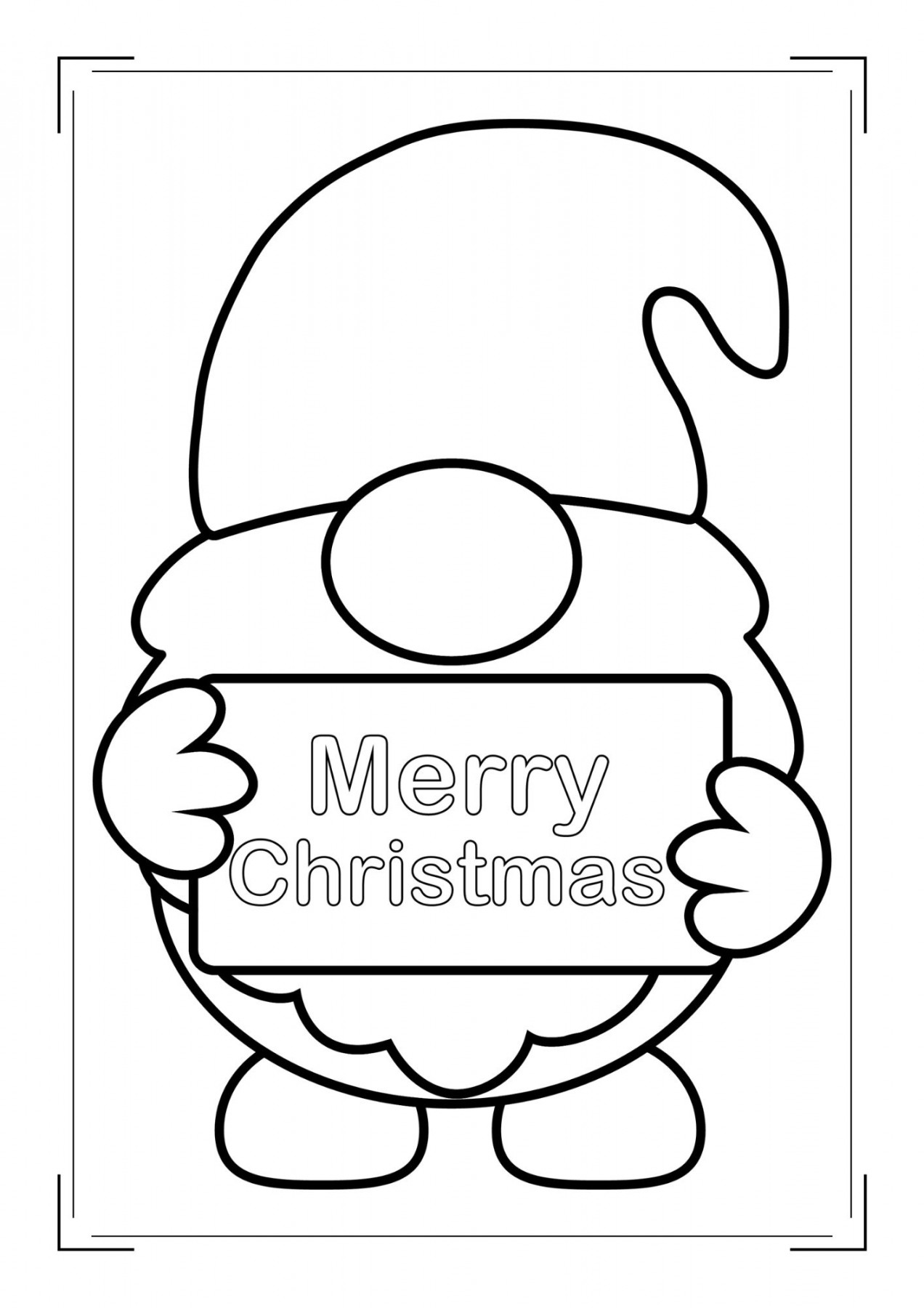 Free Christmas Gnome Coloring Book - So Stinking Cute!