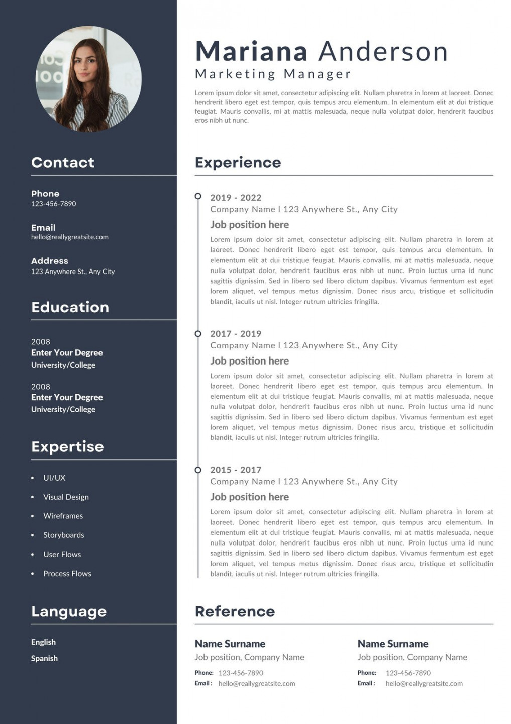 Free custom printable corporate resume templates  Canva