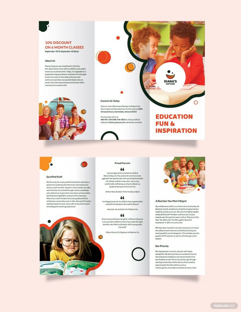 FREE Daycare Brochure Template - Download in Word, Google Docs