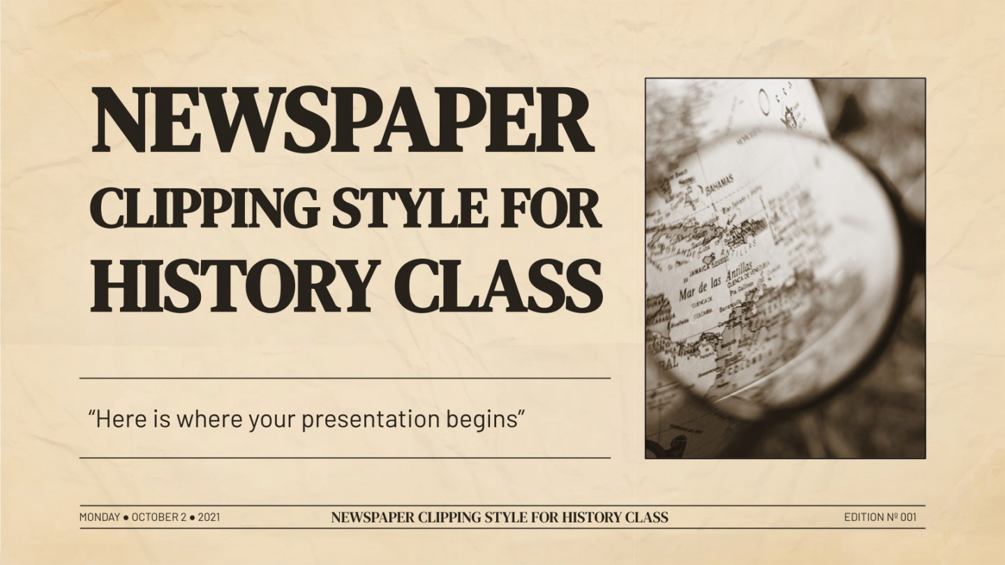 Free Google Slides and PowerPoint templates about newspapers!