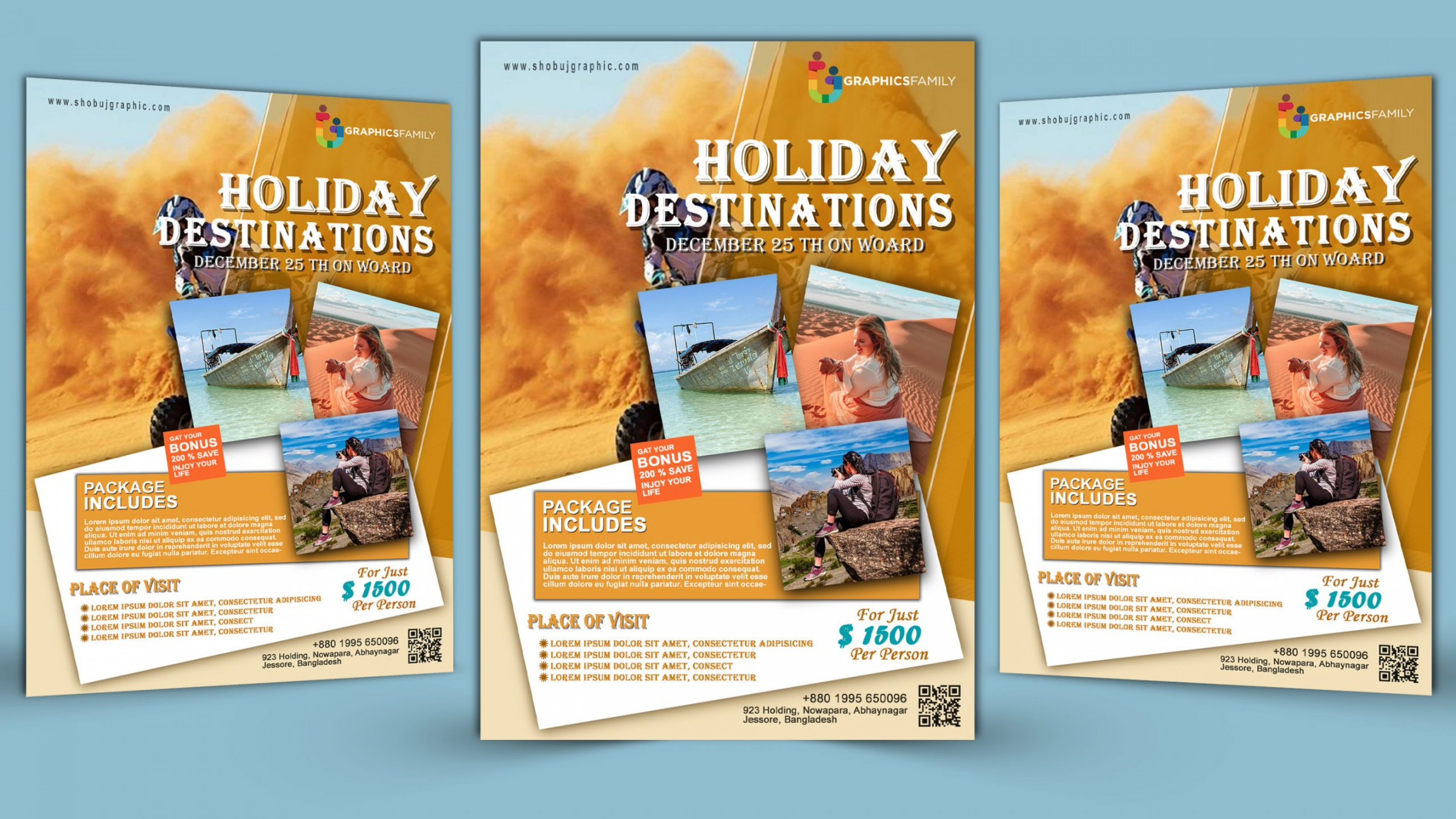 Free Holiday Flyer Design Template Free Psd – GraphicsFamily