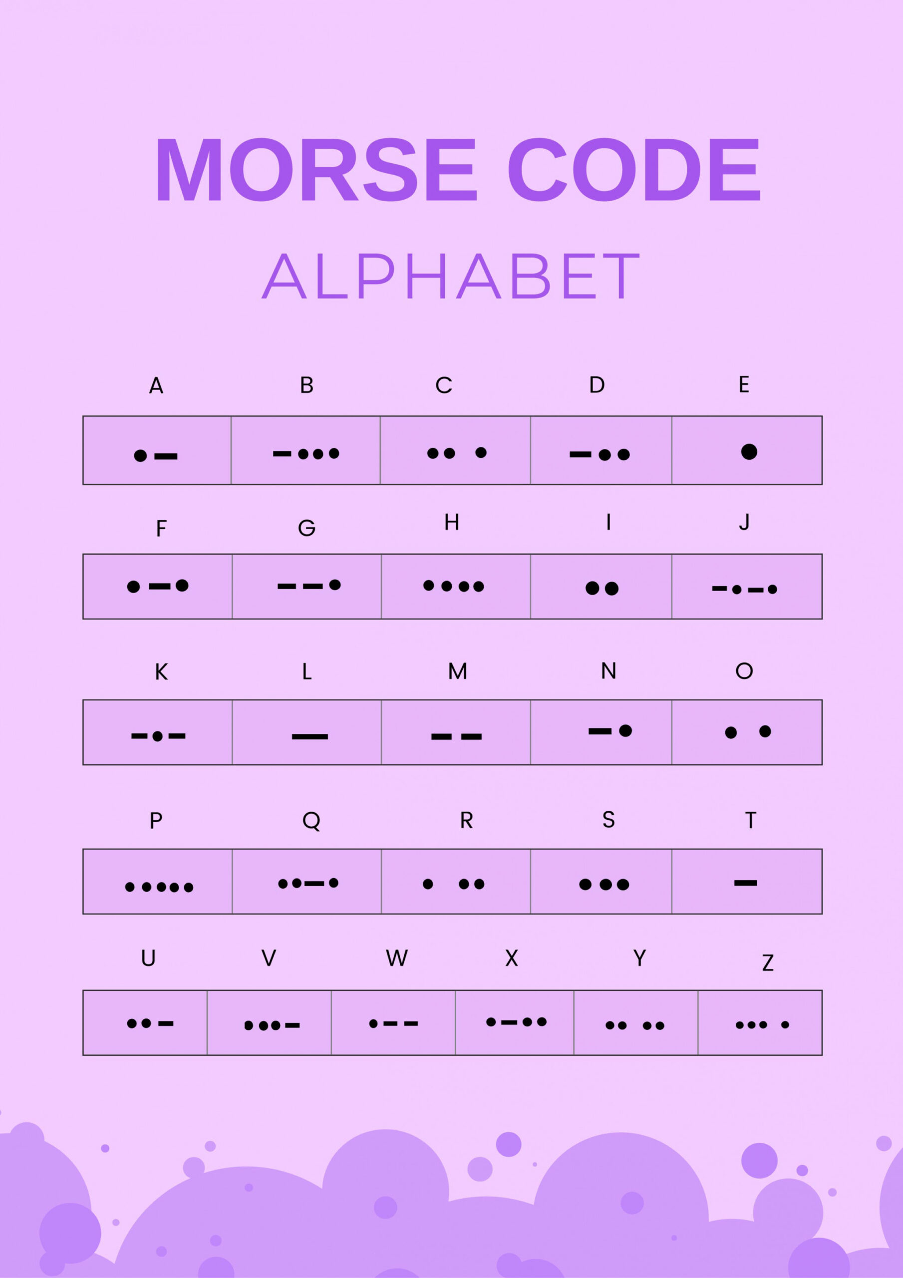 Free Morse Code Alphabet Chart - Download in PDF, Illustrator