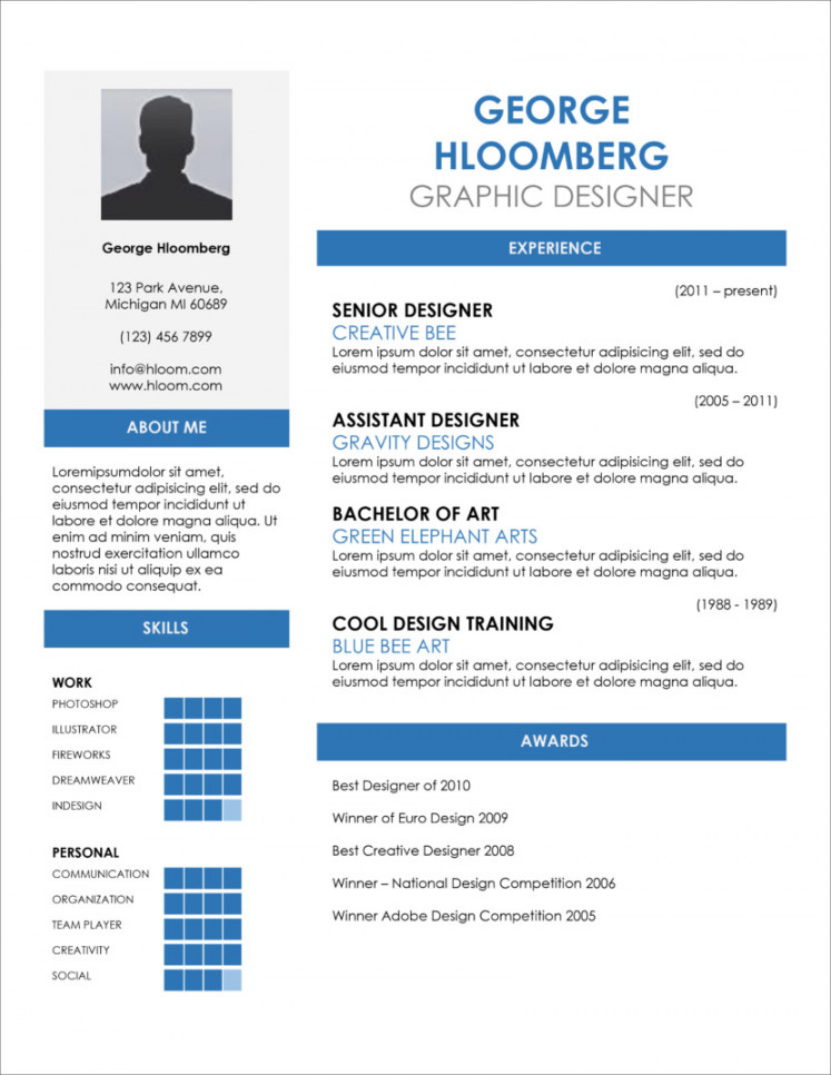 Free One-Page Resume Templates [Free Download]