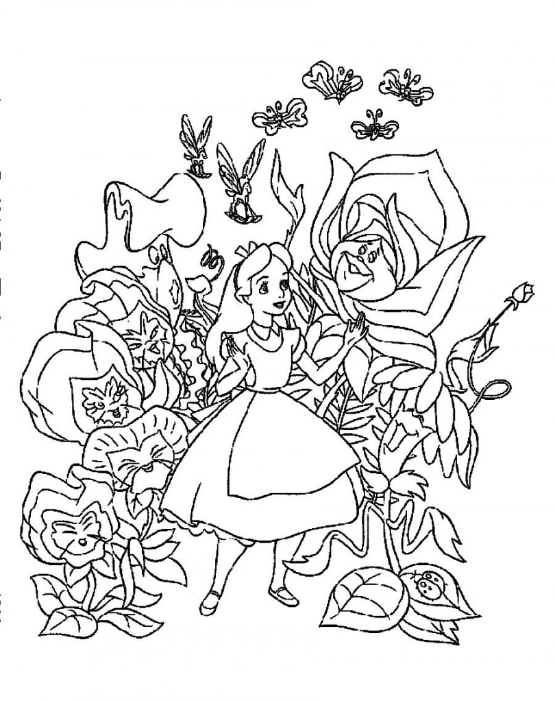 Free Printable Alice in Wonderland Coloring Pages For Kids  Alice