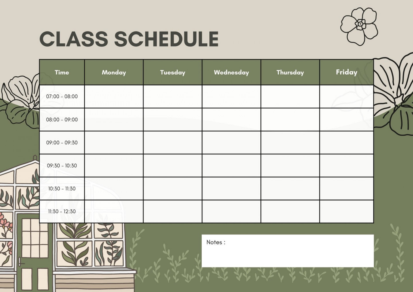 Free printable class schedule templates to customize  Canva