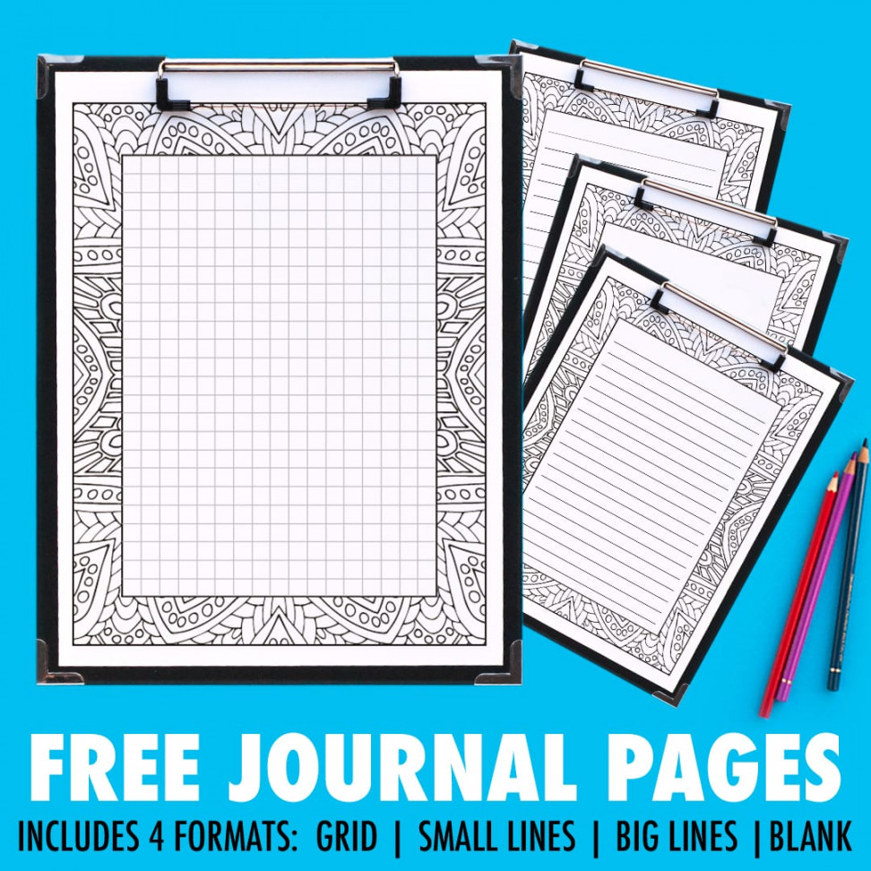 Free Printable Coloring Journal Pages - Sarah Renae Clark