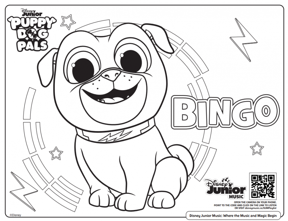 Free Printable Disney Junior Coloring Pages (+ Disney Music