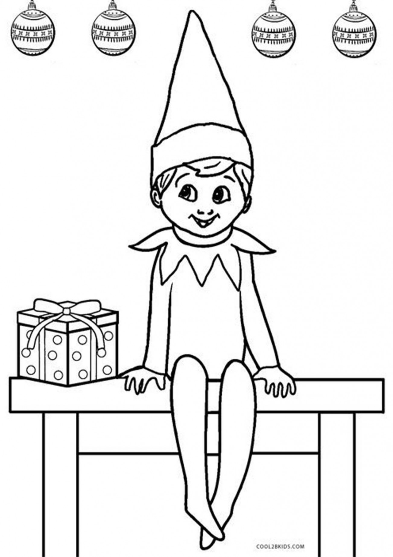 Free Printable Elf on The Shelf Coloring Pages  Printable