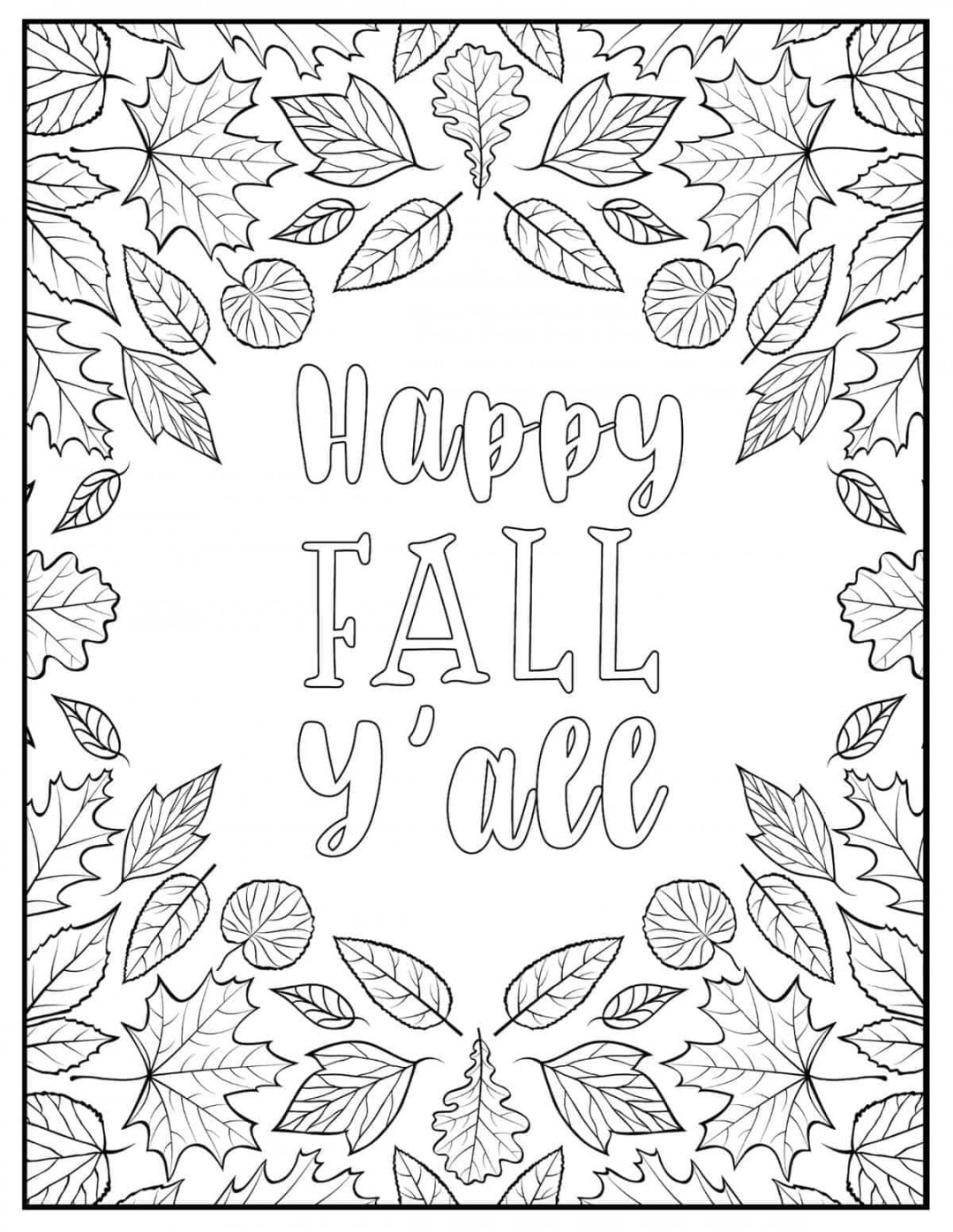 Free Printable Fall Coloring Pages - Prudent Penny Pincher