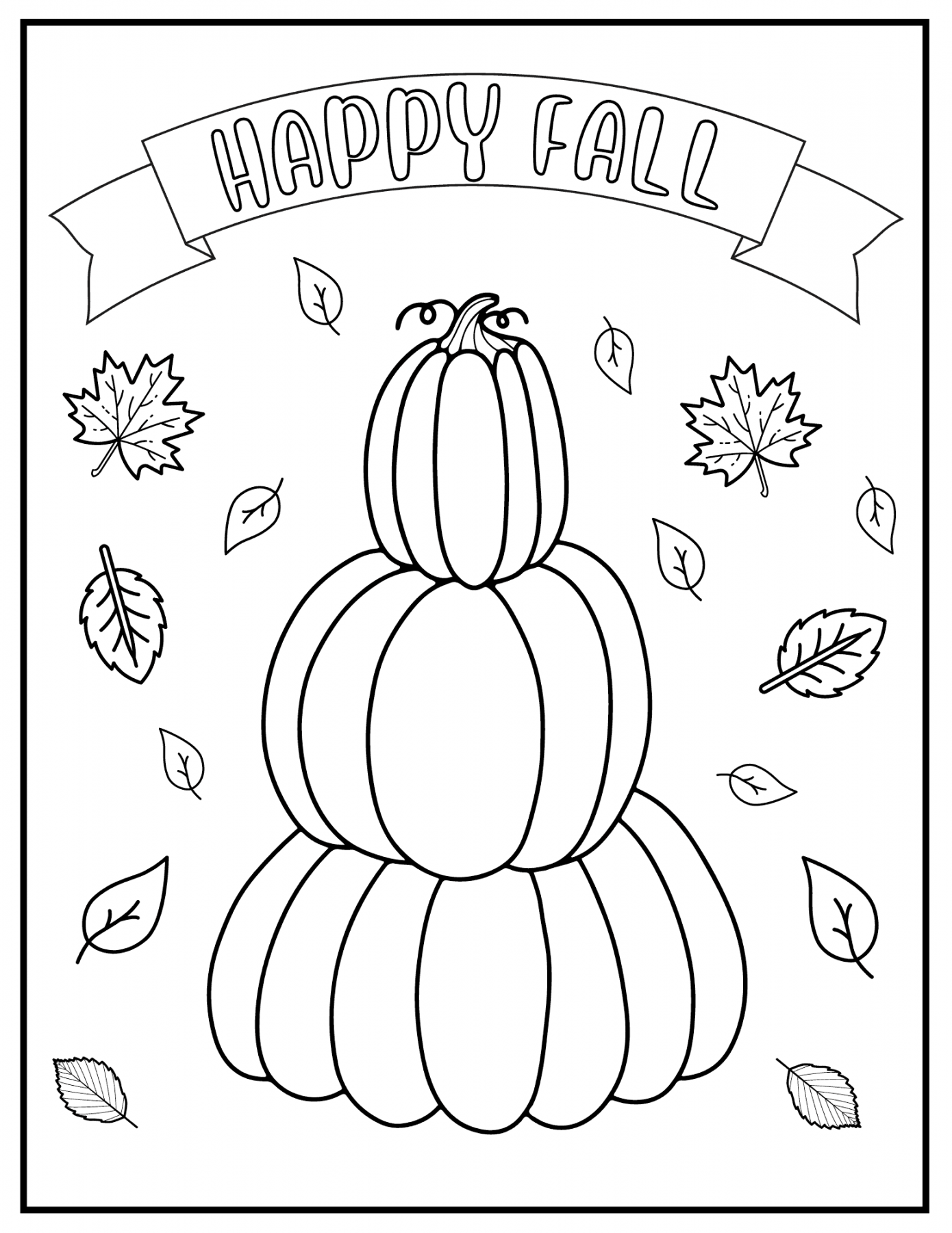 Free Printable Fall Coloring Pages - Prudent Penny Pincher