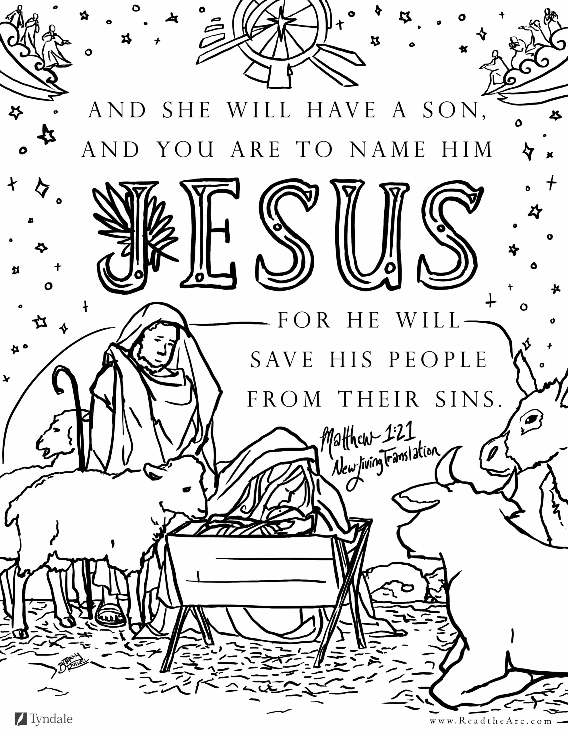 Free Printable Holiday Bible Verse Coloring Pages - The Arc