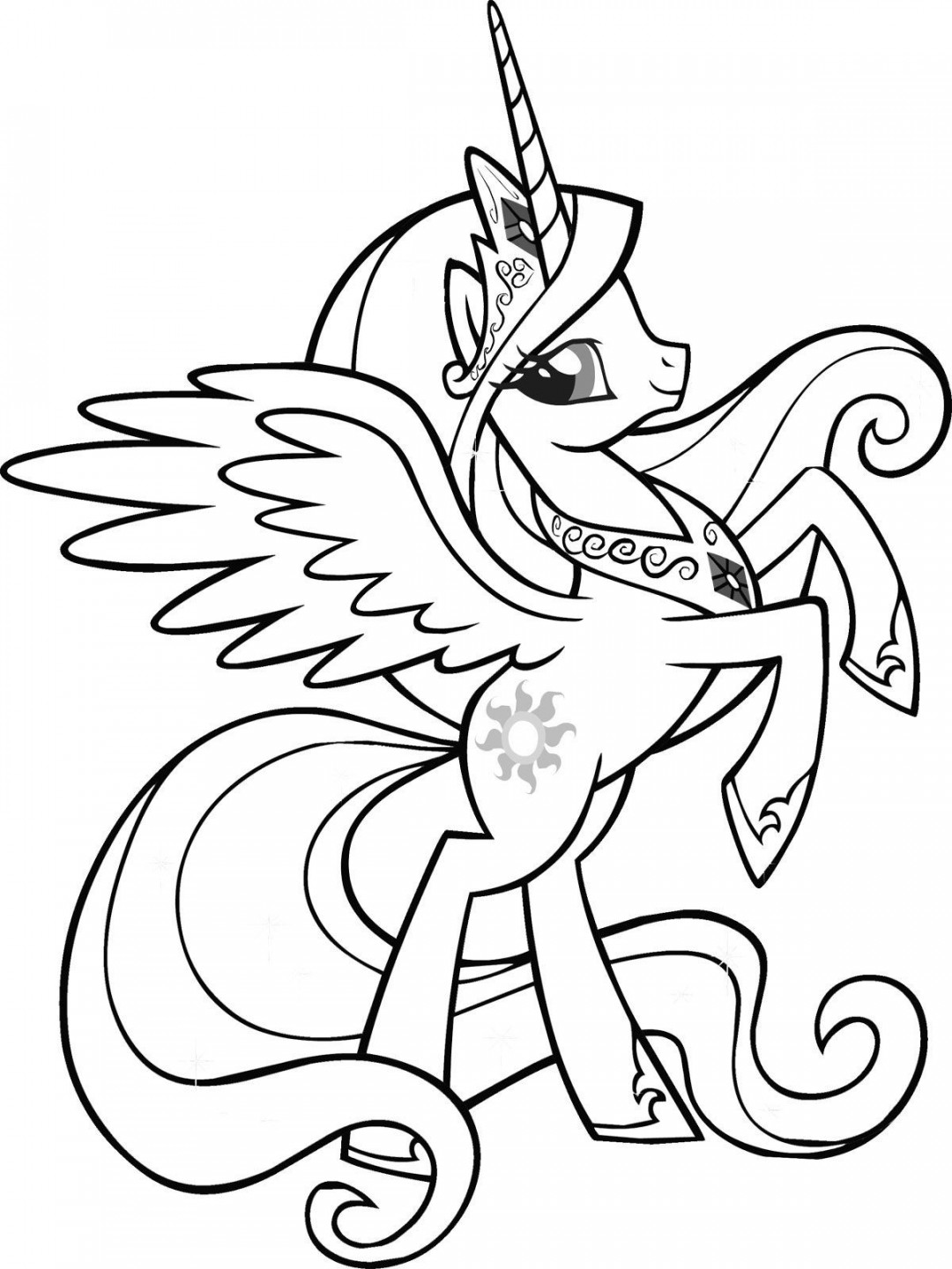 Free Printable My Little Pony Coloring Pages For Kids  Unicorn