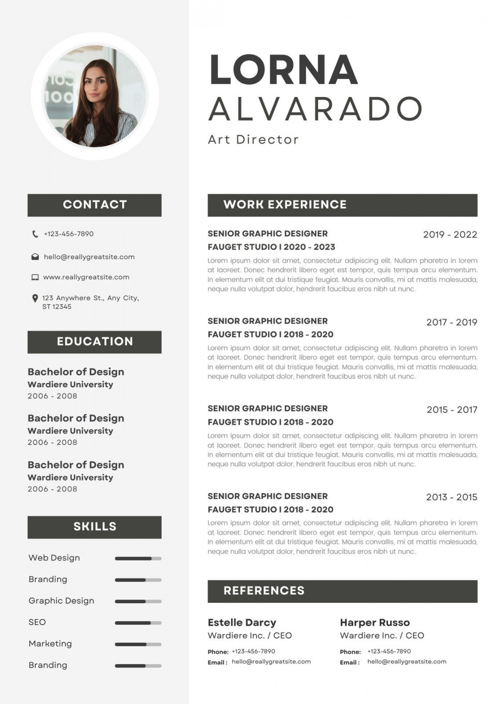 Free printable resume templates you can customize  Canva